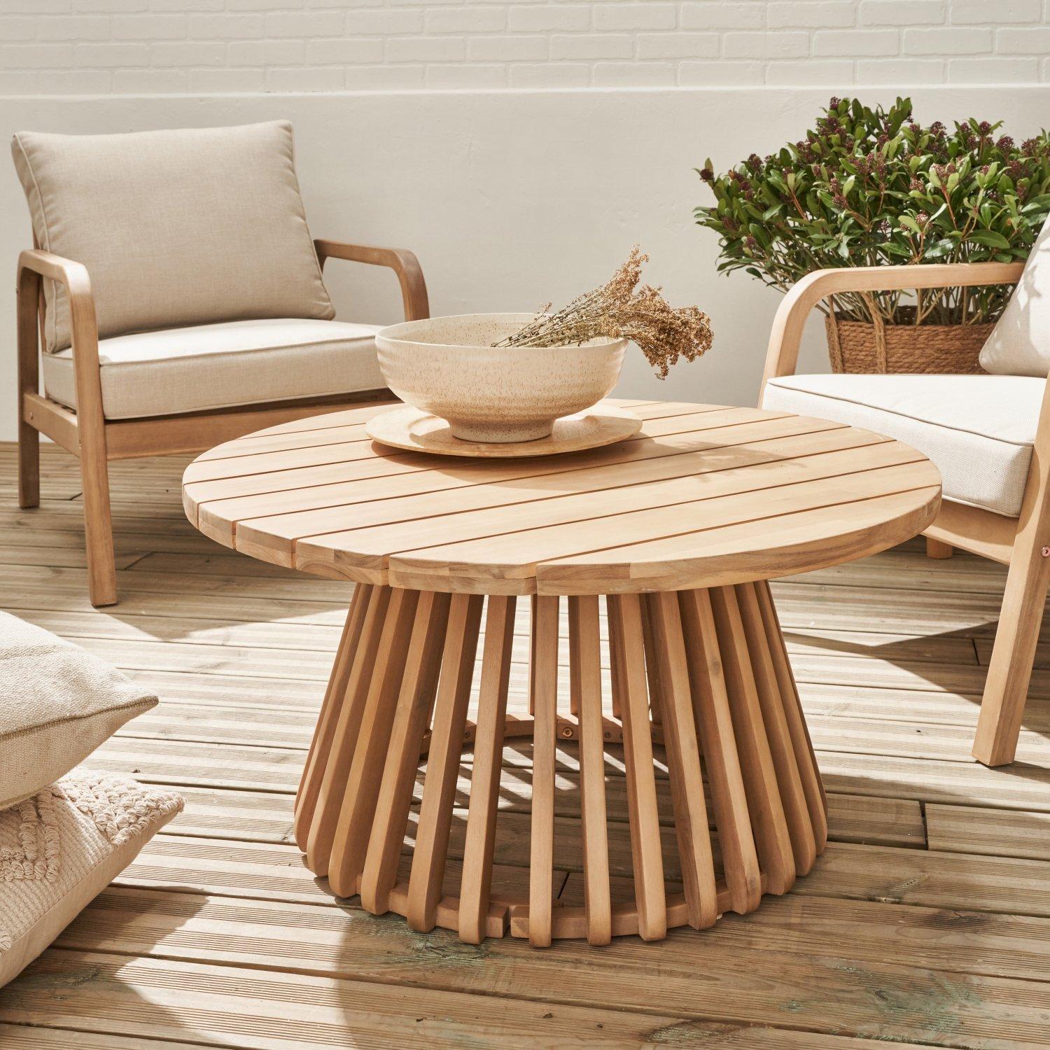O80cm Wooden Coffee Table Indoor/outdoor